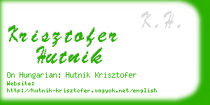 krisztofer hutnik business card